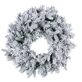 Christmas Trees: Christabelle Christmas Wreath Snowy Atica Pre-Lit with LED Lights Front Door Decoration Ornament