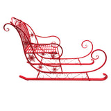 Christmas Trees: Christabelle Christmas Sleigh With Red Finish - Metal 150cm