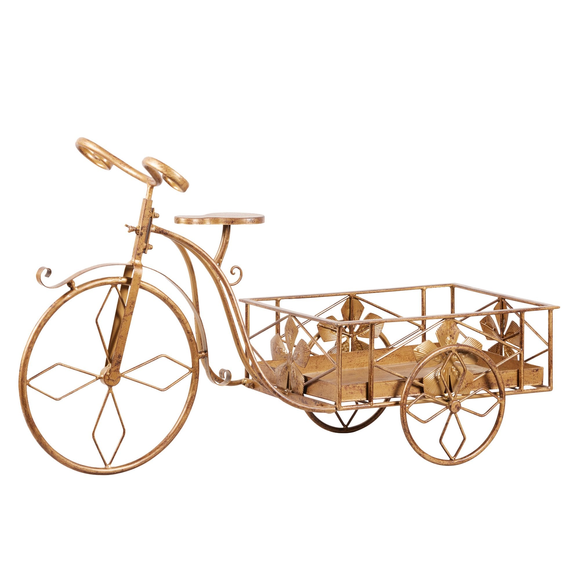 Christabelle Antique Gold Bicycle Christmas Tree Display Decoration Ornament