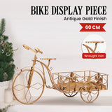Christmas Trees: Christabelle Antique Gold Bicycle Christmas Tree Display Decoration Ornament