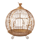 Christmas Trees: Christabelle Antique Gold Metal Art Iron Wrought Material Bird Cage Display Christmas Decor