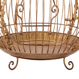 Christmas Trees: Christabelle Antique Gold Metal Art Iron Wrought Material Bird Cage Display Christmas Decor