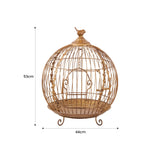 Christmas Trees: Christabelle Antique Gold Metal Art Iron Wrought Material Bird Cage Display Christmas Decor