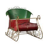 Christmas Trees: Christabelle Jumbo Life Size 210cm Rustic Christmas Sleigh Display Steel Art Christmas Decoration
