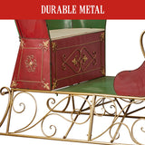 Christmas Trees: Christabelle Jumbo Life Size 210cm Rustic Christmas Sleigh Display Steel Art Christmas Decoration