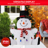 Christmas Trees: Christabelle 82cm Sitting Snowman Christmas Display with Lights