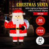 Christmas Trees: Christabelle 81cm Christmas Santa Display with Lights