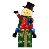 Christmas Trees: Christabelle 85cm Christmas Snowman On Presents Display with Lights