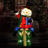 Christmas Trees: Christabelle 85cm Christmas Snowman On Presents Display with Lights