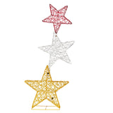 Christmas Trees: Christabelle 120cm Triple Star Christmas Display with Lights