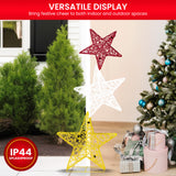 Christmas Trees: Christabelle 120cm Triple Star Christmas Display with Lights