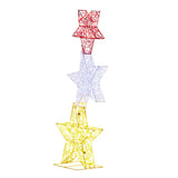 Christmas Trees: Christabelle 120cm Triple Star Christmas Display with Lights