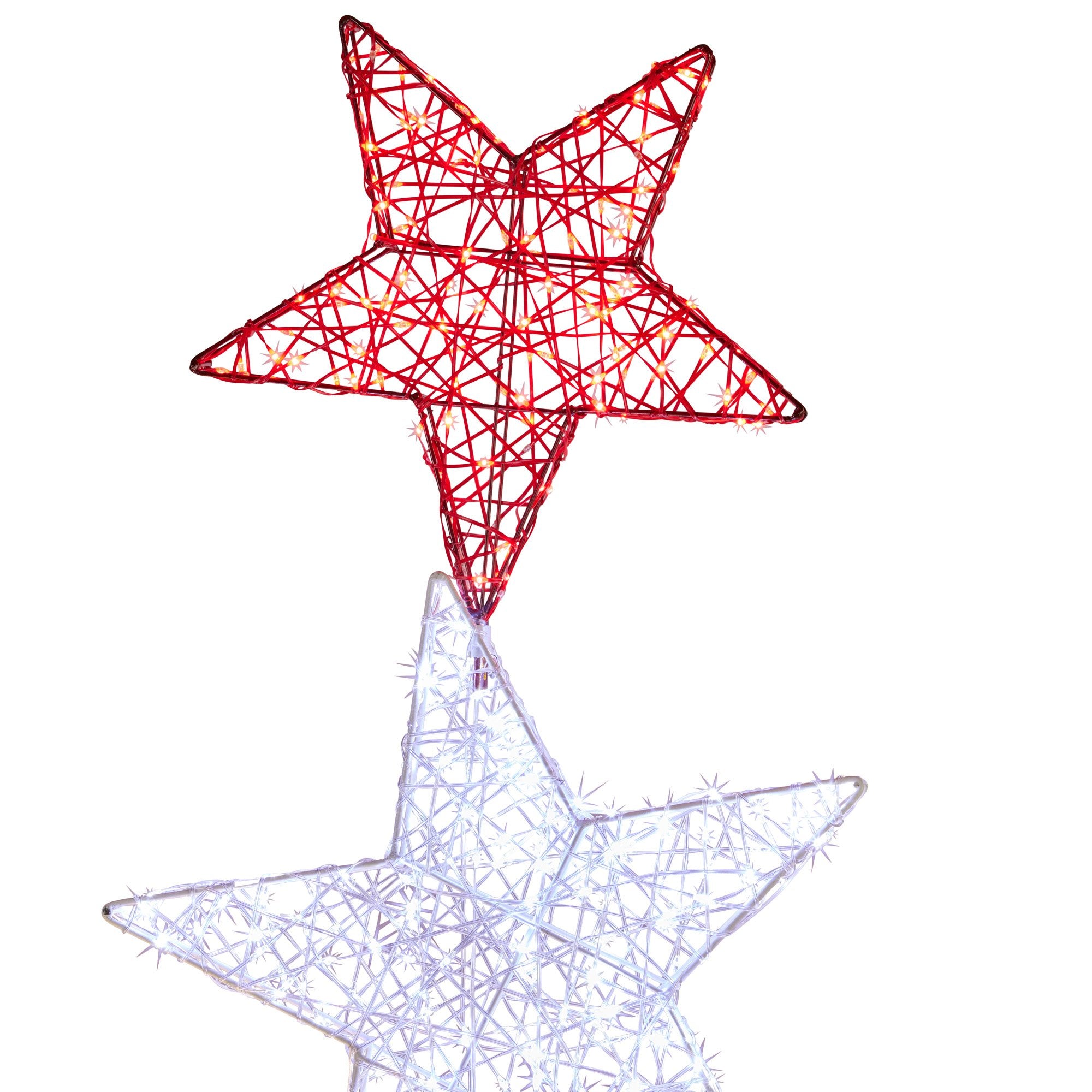 Christmas Trees: Christabelle 120cm Triple Star Christmas Display with Lights