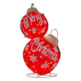 Outdoor Decorations & Lights: Christabelle Oversized Christmas Bauble Display Warm White Led Lights Glitter