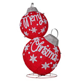 Outdoor Decorations & Lights: Christabelle Oversized Christmas Bauble Display Warm White Led Lights Glitter
