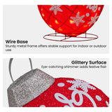 Outdoor Decorations & Lights: Christabelle Oversized Christmas Bauble Display Warm White Led Lights Glitter