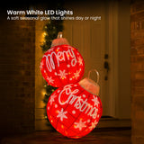 Outdoor Decorations & Lights: Christabelle Oversized Christmas Bauble Display Warm White Led Lights Glitter