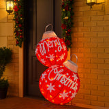 Outdoor Decorations & Lights: Christabelle Oversized Christmas Bauble Display Warm White Led Lights Glitter