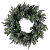 Christmas Wreaths & Garlands: Christabelle 61cm Christmas Wreath Snowy Stamford Spruce with Coloured LED Lights Front Door Decoration Ornament