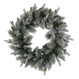 Christmas Wreaths & Garlands: Christabelle 76cm Christmas Wreath Snowy Stamford Spruce with LED Lights Front Door Decoration Ornament