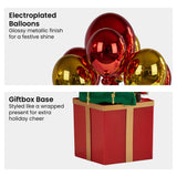 Christmas Decorations: Christabelle 60cm LED Christmas Santa Claus with Balloons & Lights Ornament Decoration