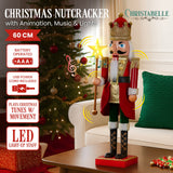 Christmas Decorations: Christabelle 60cm Musical LED Animated Christmas Nutcracker Ornament Decoration