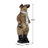 Christmas Decorations: Christabelle 1.5m Musical LED Animated Christmas Moose Decoration Light-Up Lantern Ornament