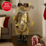 Christmas Decorations: Christabelle 1.5m Musical LED Animated Christmas Moose Decoration Light-Up Lantern Ornament