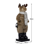 Christmas Decorations: Christabelle 1.1m Musical LED Animated Christmas Moose Decoration Light-Up Lantern Ornament