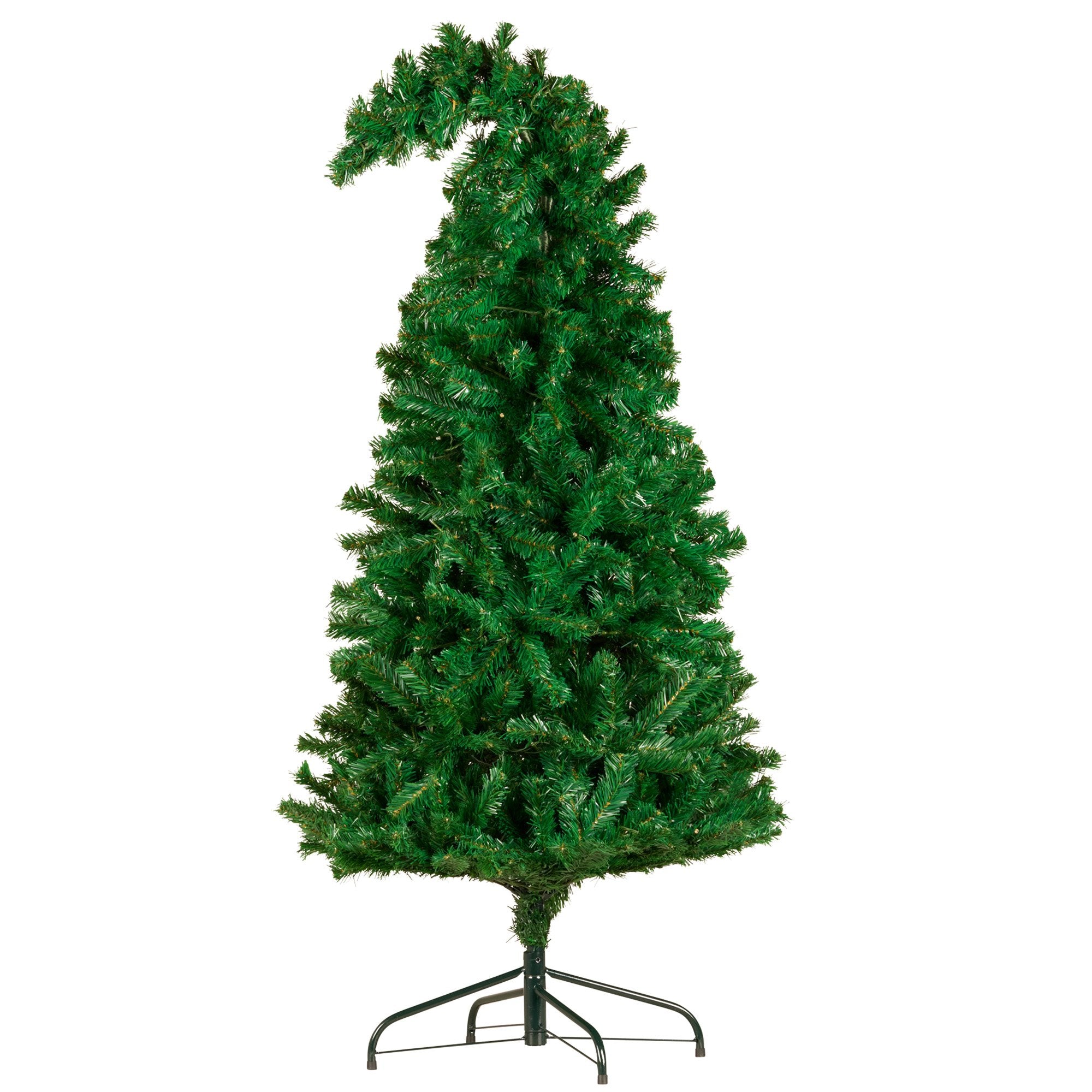 Christmas Trees: Christabelle Bad Santa 1.2m Curved Multicolour Pre-Lit Christmas Tree with 550 Tips