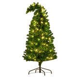 Christmas Trees: Christabelle Bad Santa 1.2m Curved Multicolour Pre-Lit Christmas Tree with 550 Tips