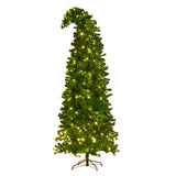 Christmas Trees: Christabelle Bad Santa 2.3m Curved Multicolour Pre-Lit Christmas Tree with 1240 Tips