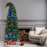 Christmas Trees: Christabelle Bad Santa 2.3m Curved Multicolour Pre-Lit Christmas Tree with 1240 Tips