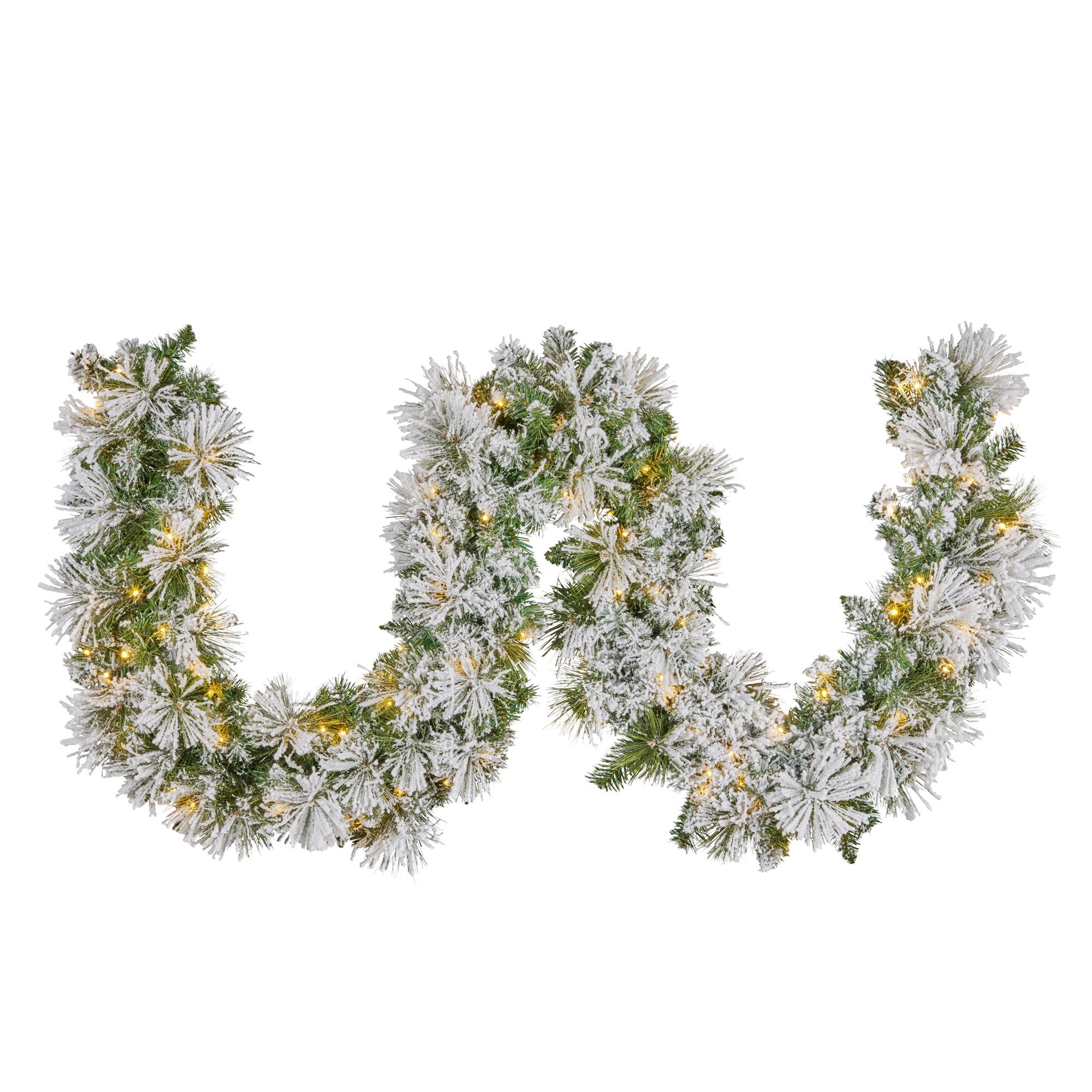 Christmas Trees: Christabelle 274cm Majestic Snow Prelit Christmas Garland