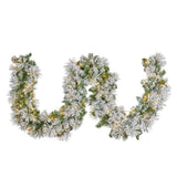 Christmas Trees: Christabelle 274cm Majestic Snow Prelit Christmas Garland