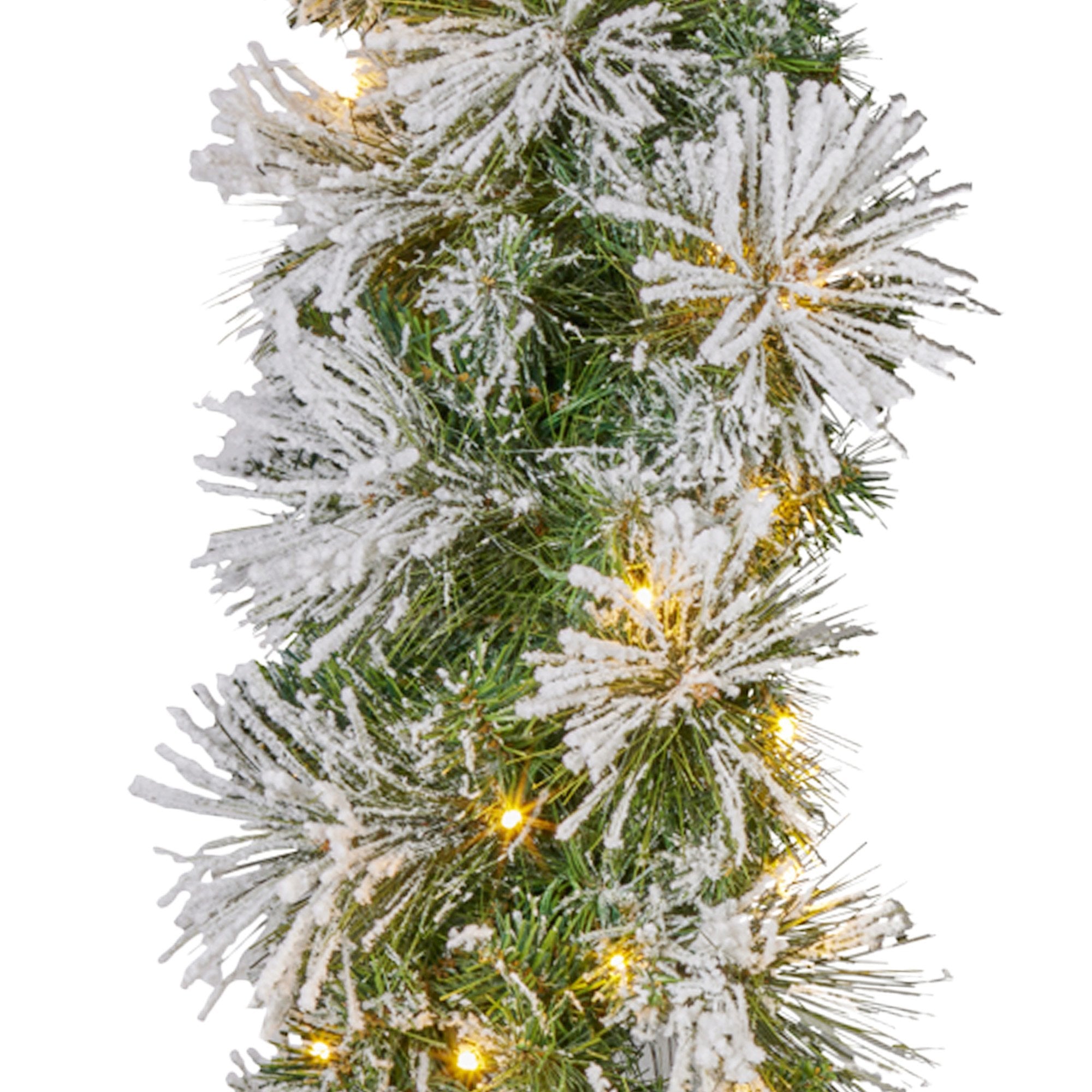 Christmas Trees: Christabelle 274cm Majestic Snow Prelit Christmas Garland