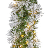 Christmas Trees: Christabelle 274cm Majestic Snow Prelit Christmas Garland