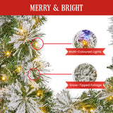 Christmas Trees: Christabelle 274cm Majestic Snow Prelit Christmas Garland