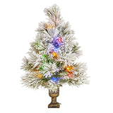 Christmas Trees: Christabelle 61cm Majestic Snow Tabletop Prelit Christmas Tree