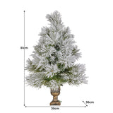Christmas Trees: Christabelle 61cm Majestic Snow Tabletop Prelit Christmas Tree