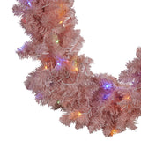 Christmas Trees: Christabelle 274cm Pretty In Pink Christmas Garland With Led Lights