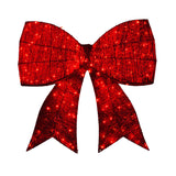 Christmas Trees: Christabelle Christmas Display Bow 91cm with LED and Twinkle Lights 5 Functions Christmas Festive Decorations Display Big Wired Bow