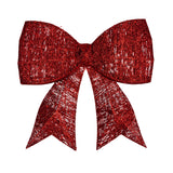 Christmas Trees: Christabelle Christmas Display Bow 91cm with LED and Twinkle Lights 5 Functions Christmas Festive Decorations Display Big Wired Bow