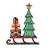 Christmas Trees: Christabelle Christmas Display Sled 183cm With Tree And Presents Led Lights & C9 Bulbs