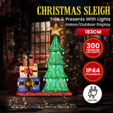 Christmas Trees: Christabelle Christmas Display Sled 183cm With Tree And Presents Led Lights & C9 Bulbs