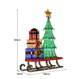 Christmas Trees: Christabelle Christmas Display Sled 183cm With Tree And Presents Led Lights & C9 Bulbs