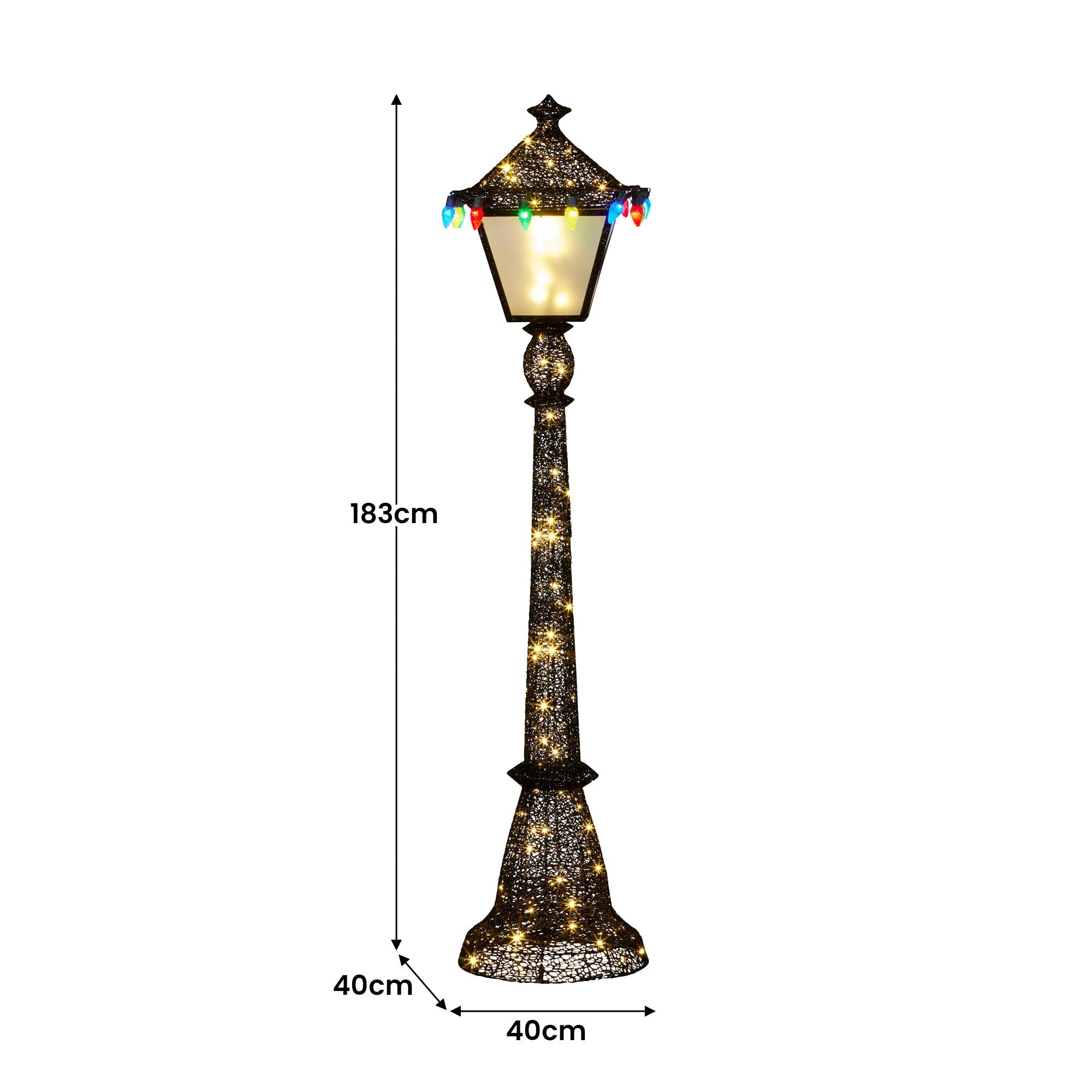 Christmas Trees: Christabelle Christmas Lamp Post Display 183cm With Lights