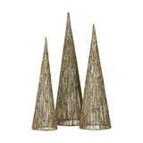 Christmas Trees: Christabelle 3pc Christmas Tree Indoor Outdoor Display Decoration LED Lights Front Yard Lawn Statue Ornament