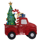 Christmas Decorations: Christabelle 1.4m Christmas Tree Truck Indoor Outdoor Display Decoration LED Lights Front Yard Lawn Statue Ornament