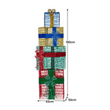 Christmas Decorations: Christabelle 190cm 4-piece Gift Stack Box Christmas Decor Bows Led Lights Xmas